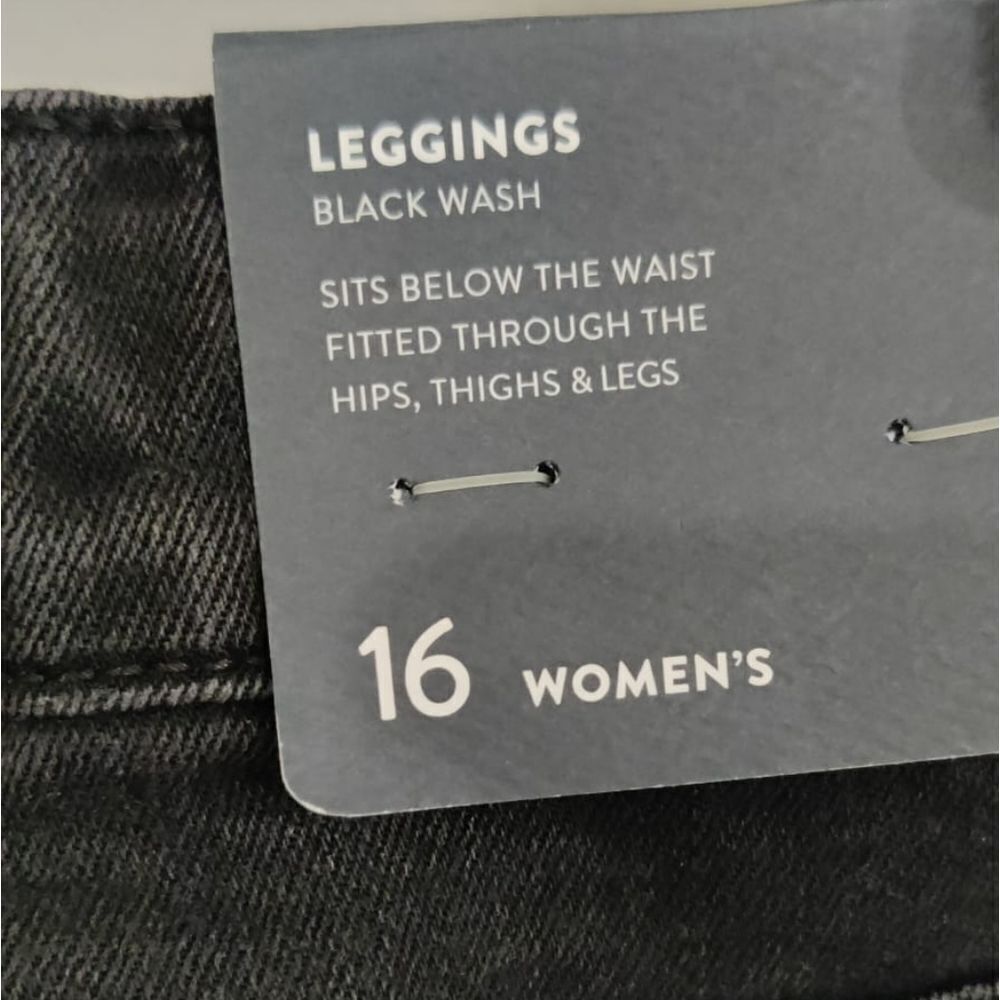 NWT J. Jill Black Wash Leggings Size 16W - Picture 5 of 8